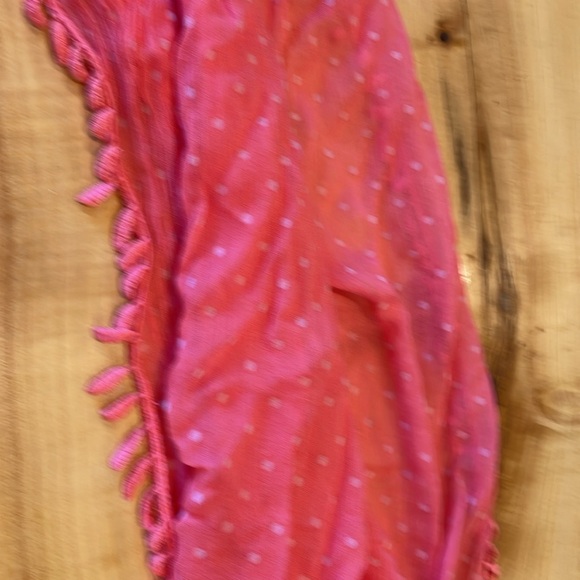 Pink Polka Dot Scarf - Picture 2 of 4